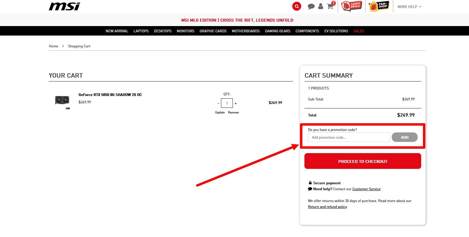 MSI Store Promo Code